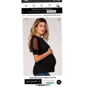 Black Mesh Sleeve Shirt